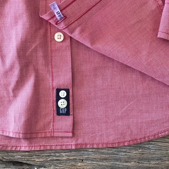 Gap Kids Mini-Check Oxford Button Down Shirt XXL - Picture 7 of 9